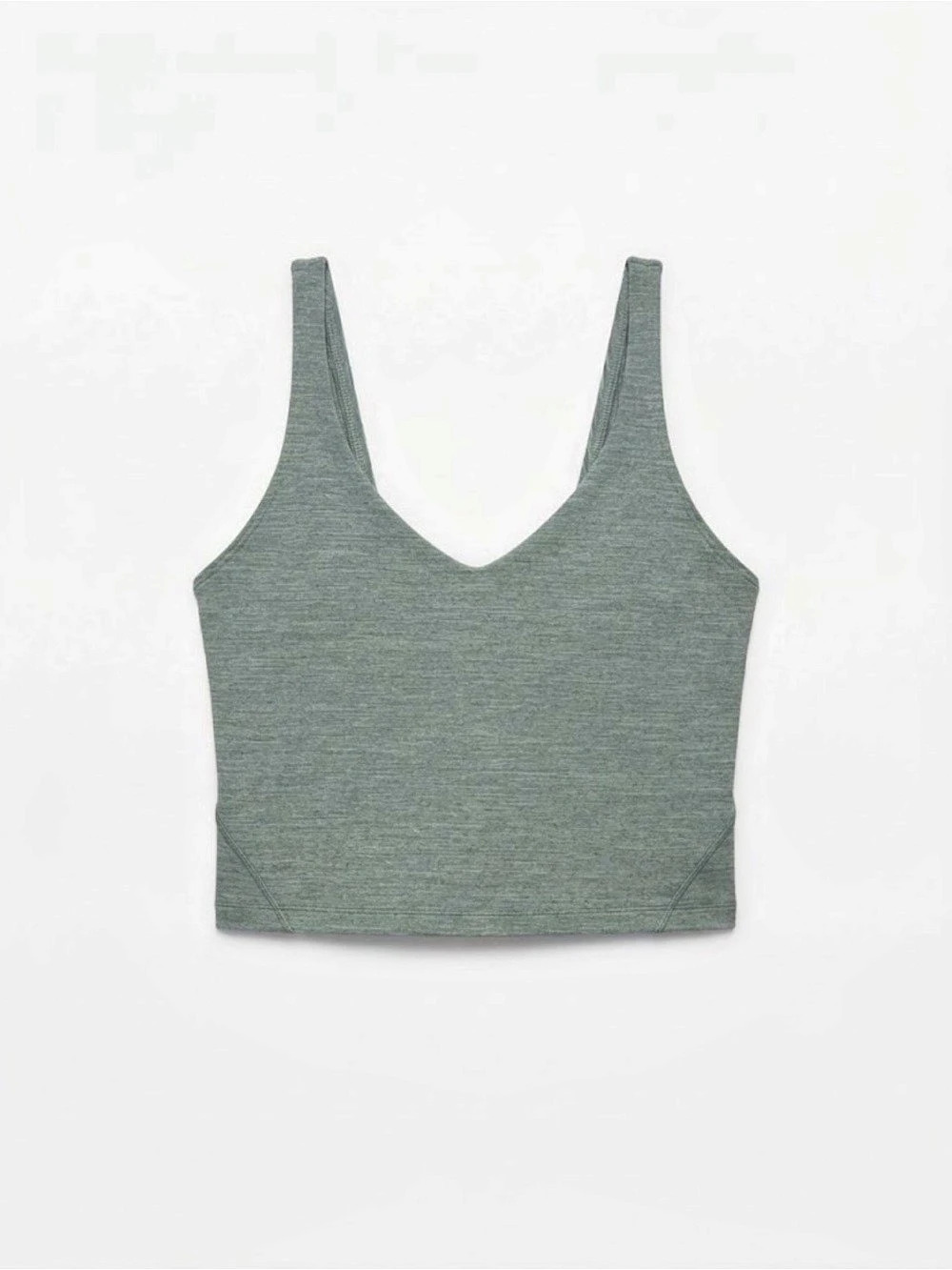 Lululemon Align Tank Top Cropped Built-In Bra Heathered Green Size 4